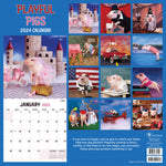2024 Playful Pigs Wall Calendar