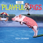 2024 Playful Pigs Wall Calendar