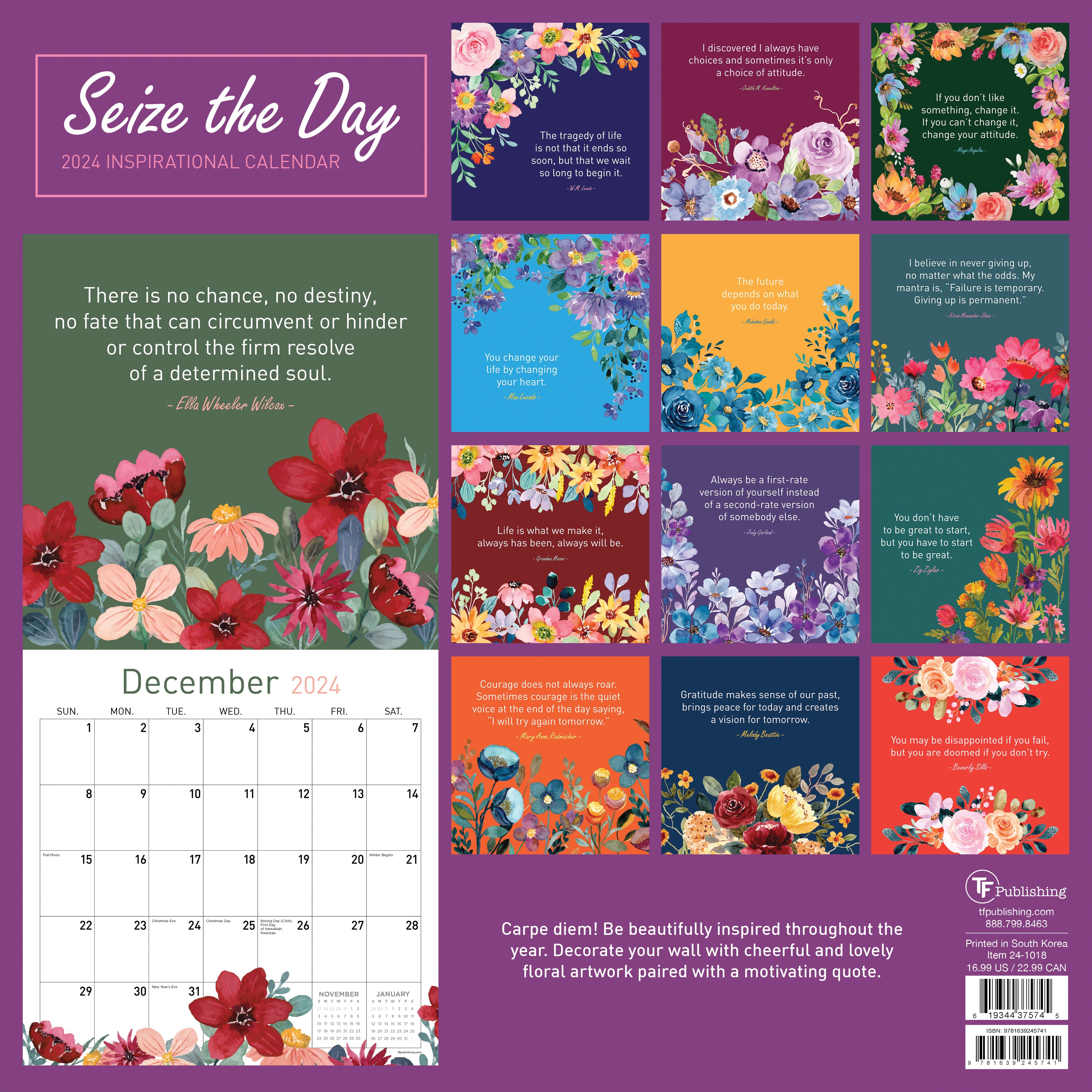2024 Seize the Day Wall Calendar TF Publishing Calendars + Planners
