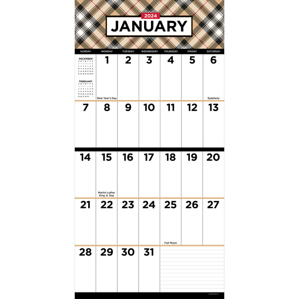 2024 Big Print Wall Calendar