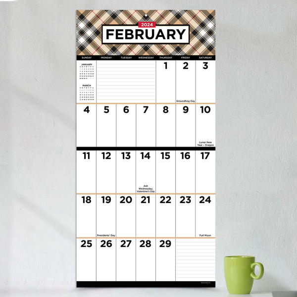2024 Big Print Wall Calendar