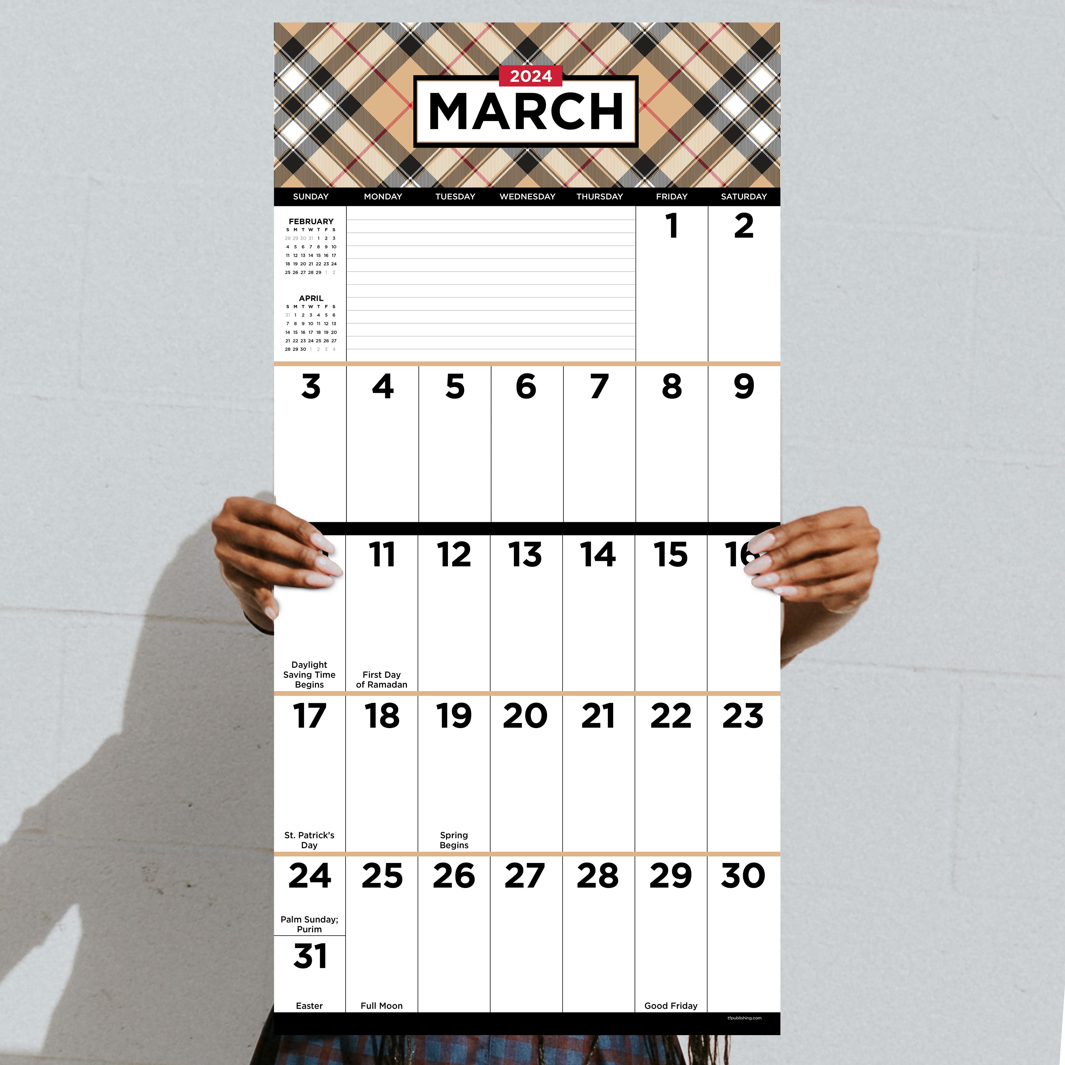 2024 Big Print Wall Calendar