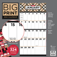 2024 Big Print Wall Calendar
