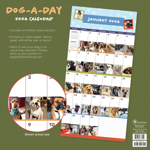 2024 Dog-A-Day Wall Calendar