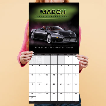2024 Dream Cars Wall Calendar