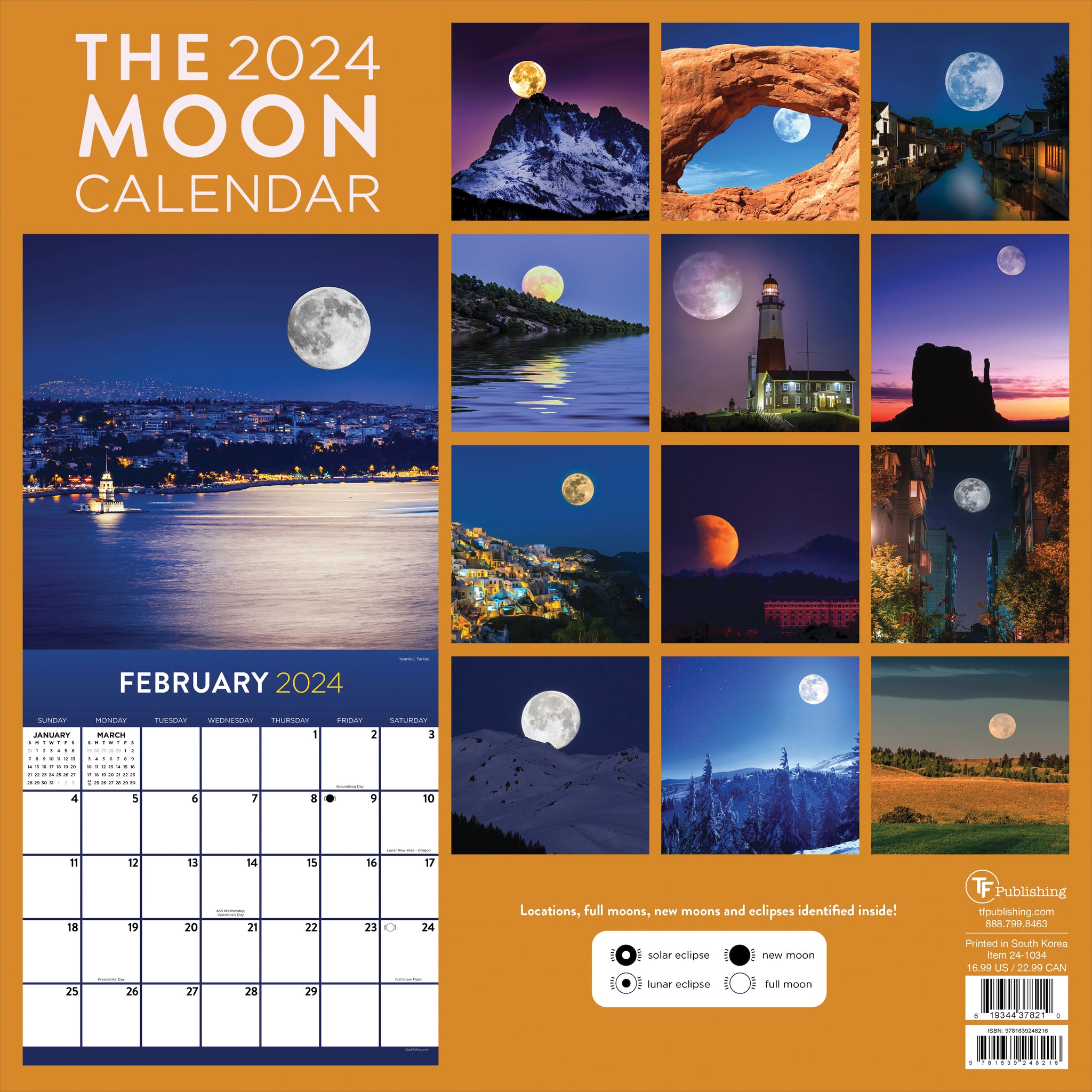 2024 Moons Wall Calendar TF Publishing Calendars + Planners