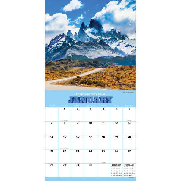 2024 Mountains Wall Calendar