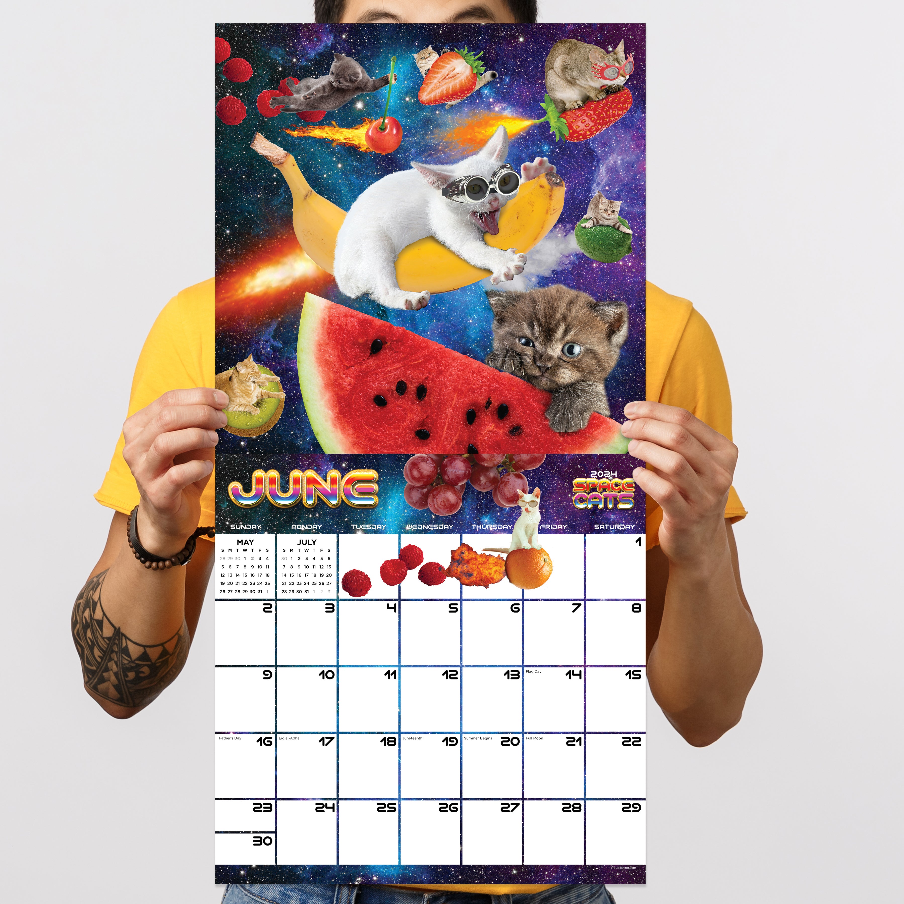 2024 Space Cats Wall Calendar-2