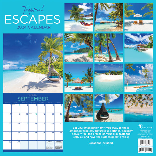 2024 Tropical Escapes Wall Calendar | TF Publishing | Calendars 2024 Tropical Escapes Wall Calendar | TF Publishing | Calendars