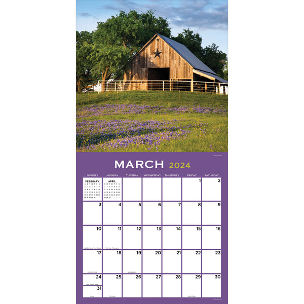 2024 Barns Wall Calendar