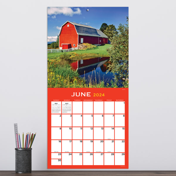 2024 Barns Wall Calendar