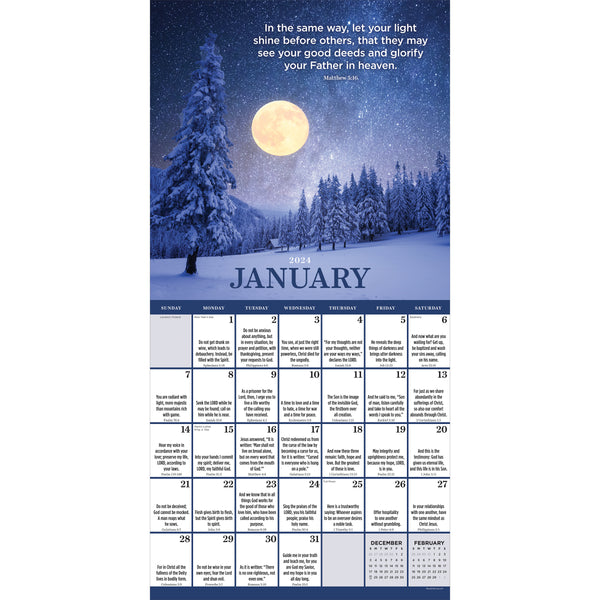 2024 Daily Verse Wall Calendar