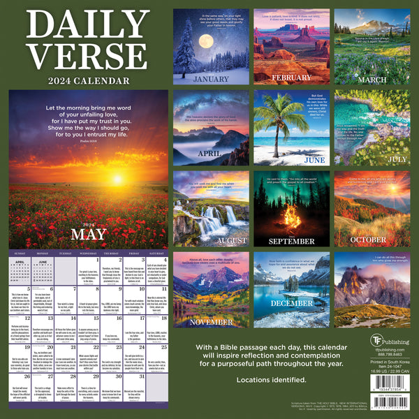 2024 Daily Verse Wall Calendar