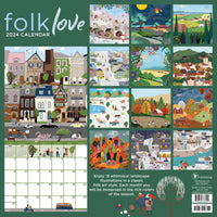 2024 Folk Love Wall Calendar