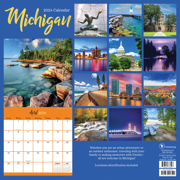 2024 Michigan Wall Calendar