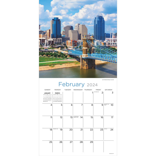 2024 Ohio Wall Calendar