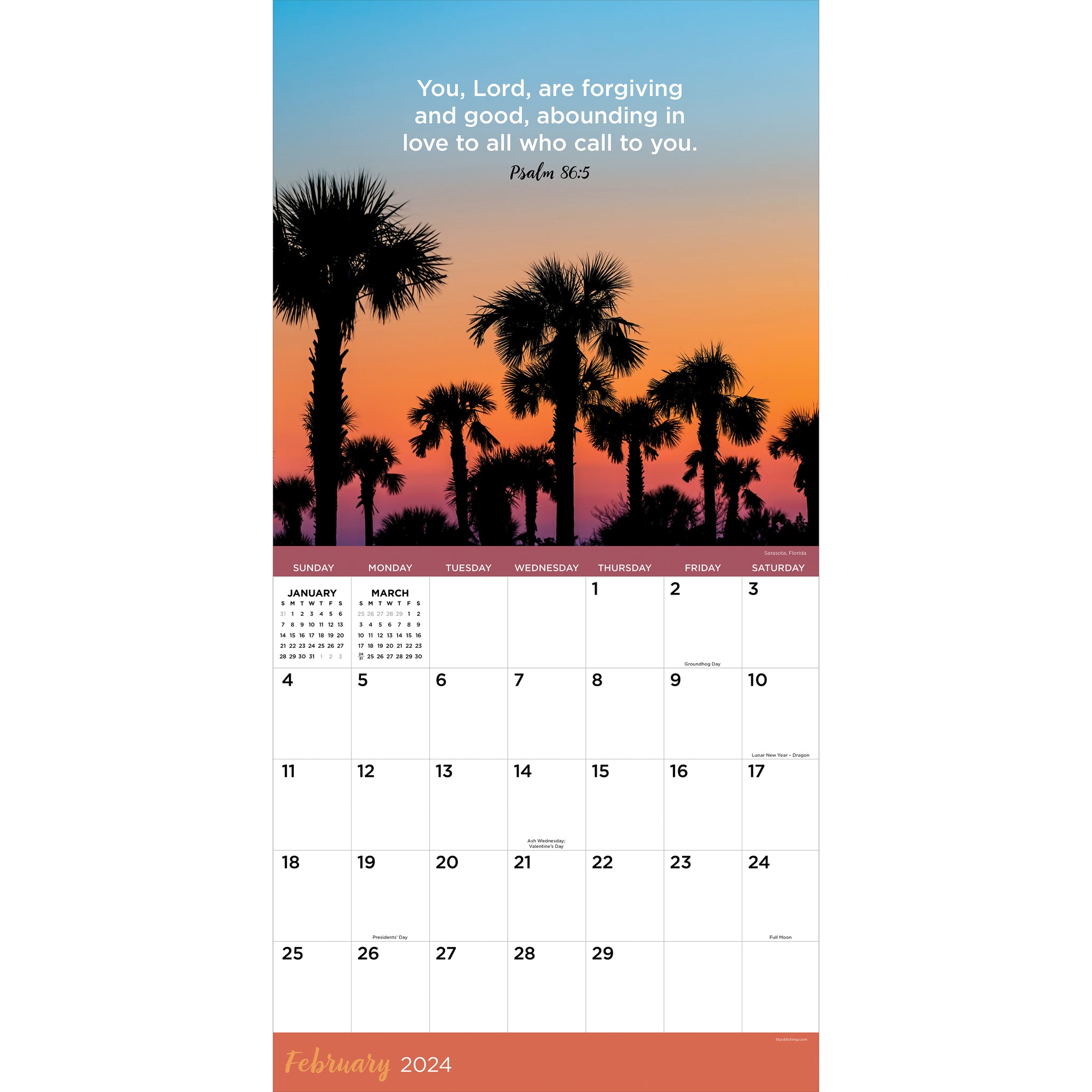 2024 Psalms Wall Calendar TF Publishing Calendars + Planners