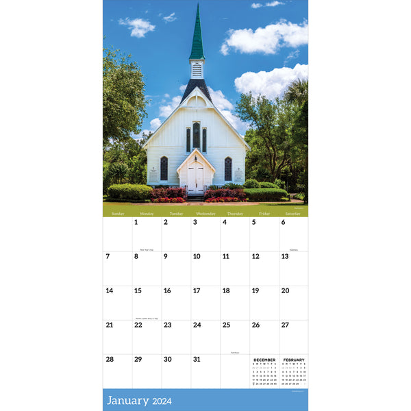 2024 Churches Wall Calendar