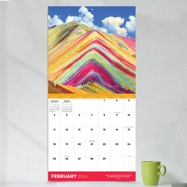 2024 Destination: Rainbow Wall Calendar