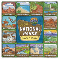 2024 National Parks-Art Wall Calendar