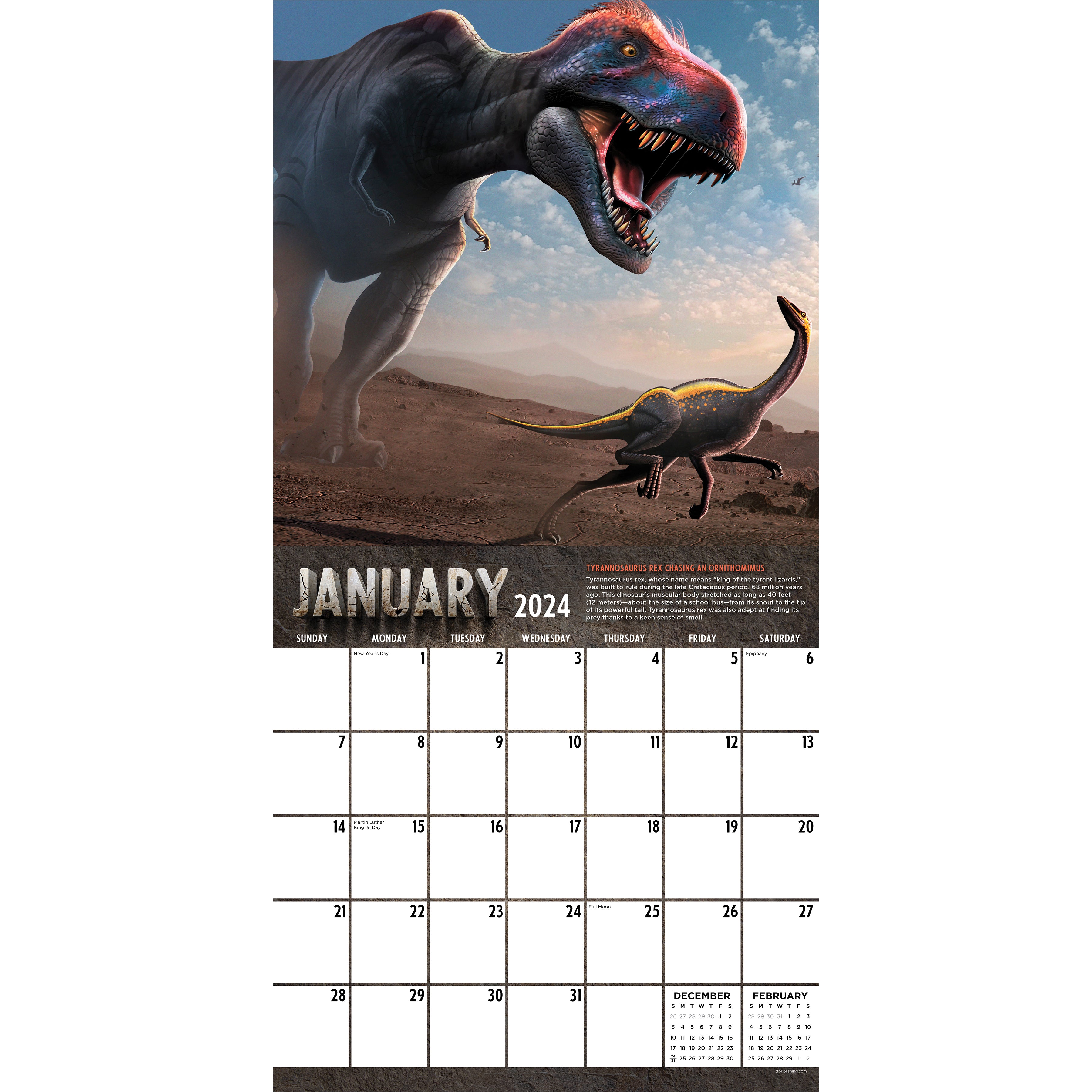 2024 Dinosaurs Wall Calendar-4