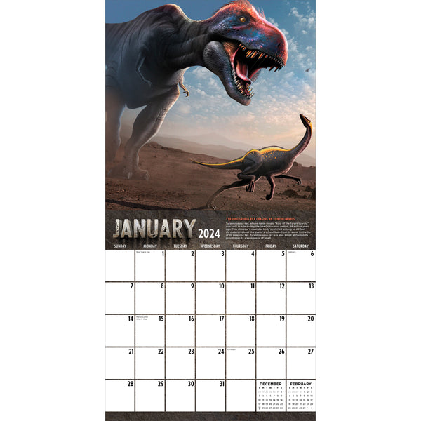 2024 Dinosaurs Wall Calendar
