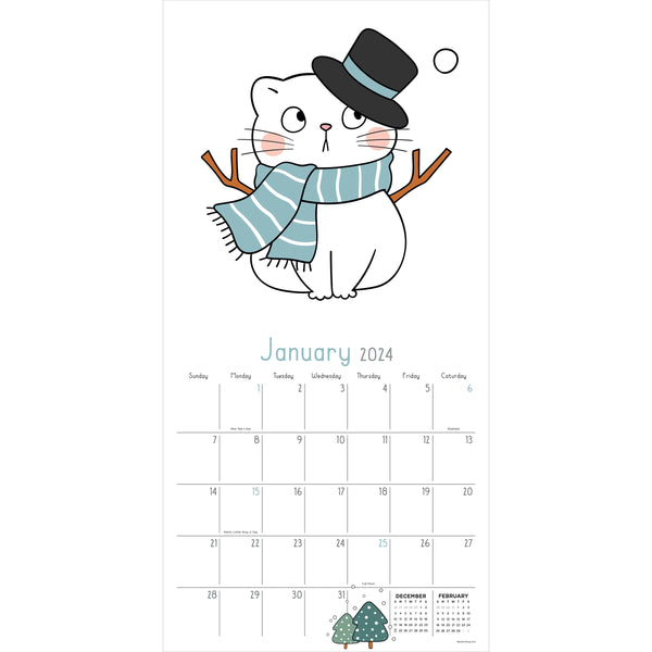 2024 Must Love Cats Wall Calendar