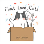 2024 Must Love Cats Wall Calendar