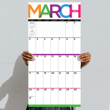 2024 Big & Bright Grid Wall Calendar
