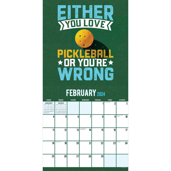 2024 Pickleball is Life Wall Calendar