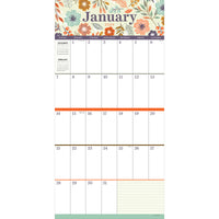 2024 Big Grid-Floral Wall Calendar