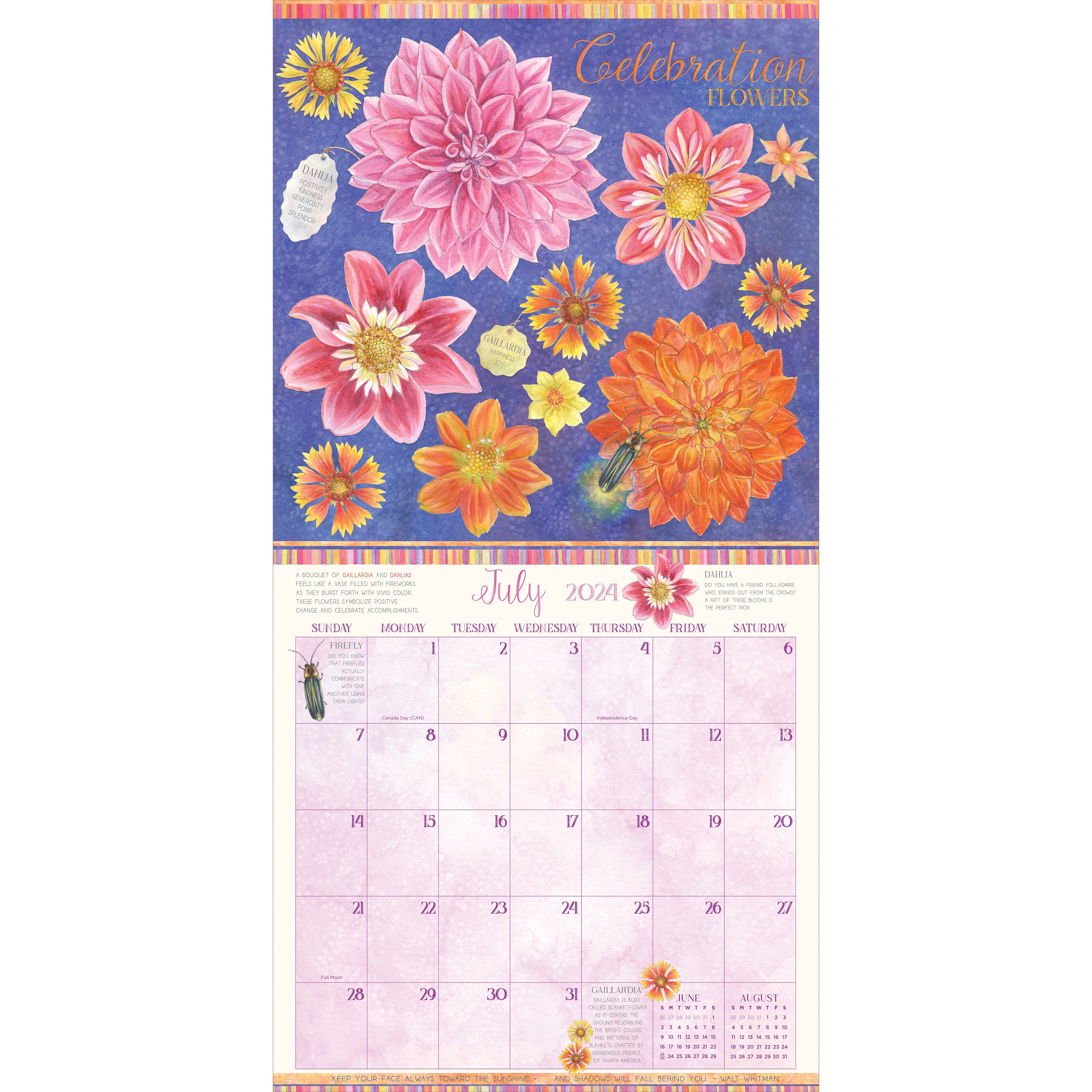 2024 The Language of Flowers Wall Calendar-5