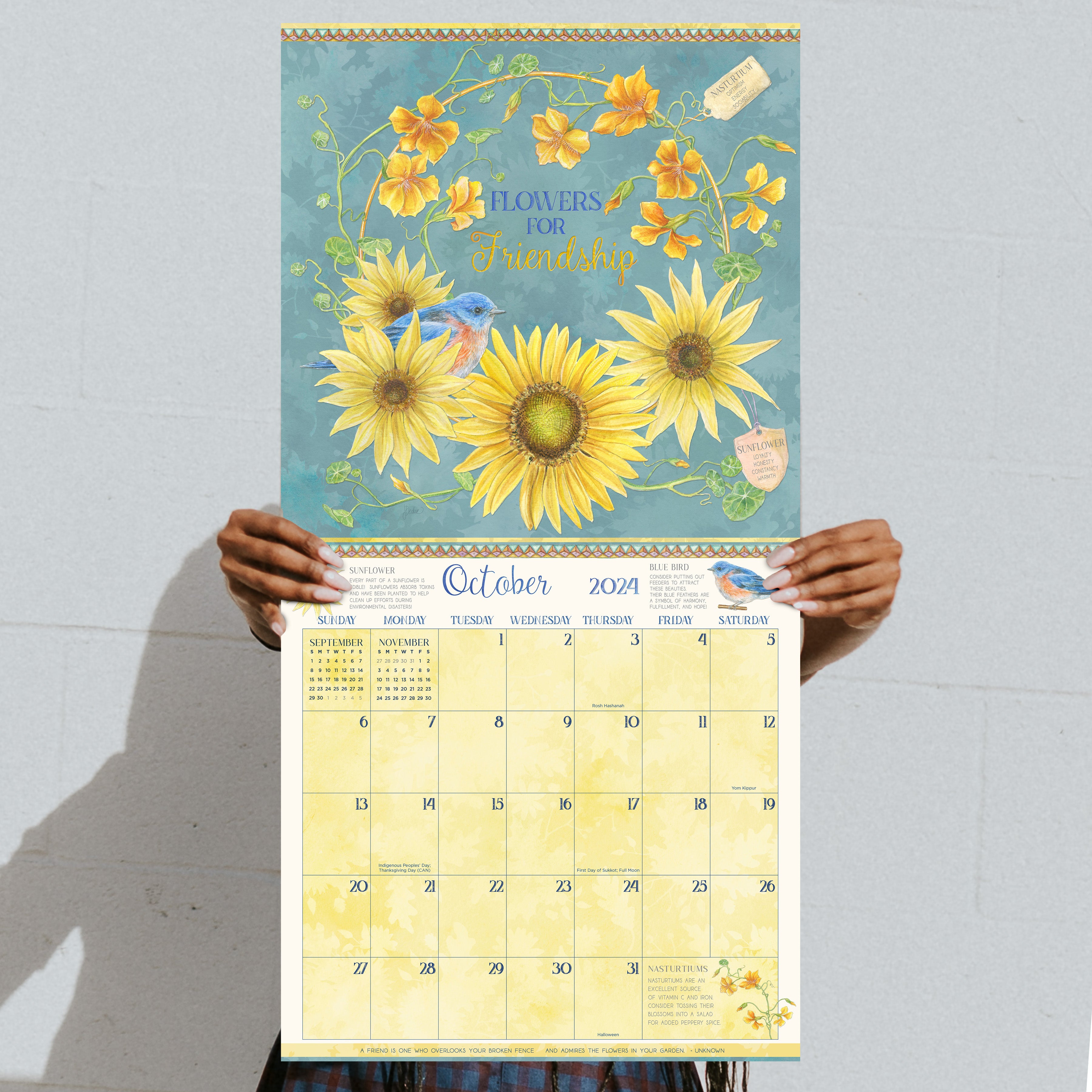 2024 The Language of Flowers Wall Calendar-2