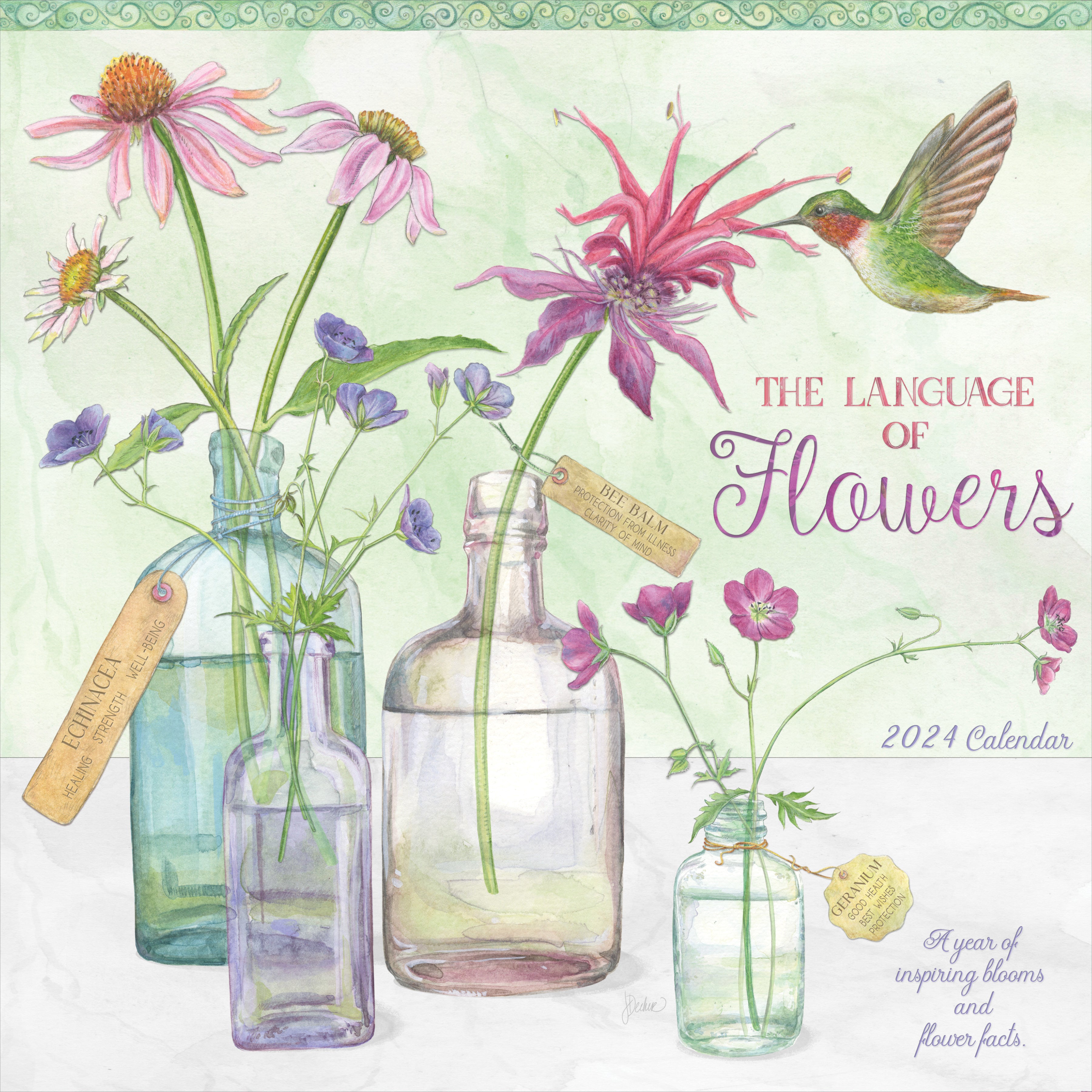 2024 The Language of Flowers Wall Calendar-1