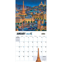 2024 Around the World Wall Calendar