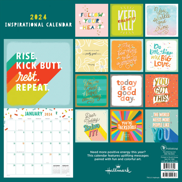 2024 Merry Mantras Wall Calendar