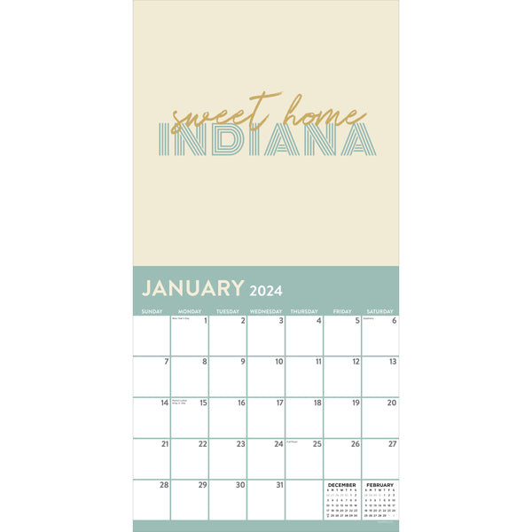 2024 Home: Indiana Wall Calendar