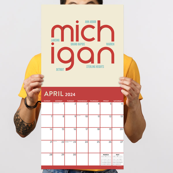 2024 Home: Michigan Wall Calendar