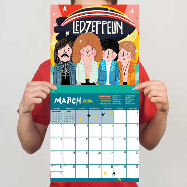 2024 Rock n Roll Biographies Wall Calendar