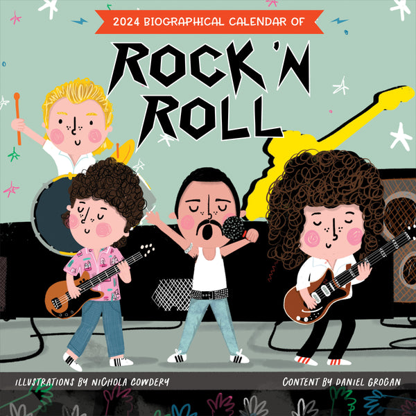 2024 Rock n Roll Biographies Wall Calendar