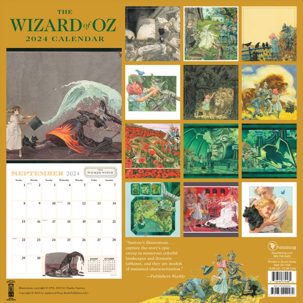 2024 Wizard of Oz Wall Calendar