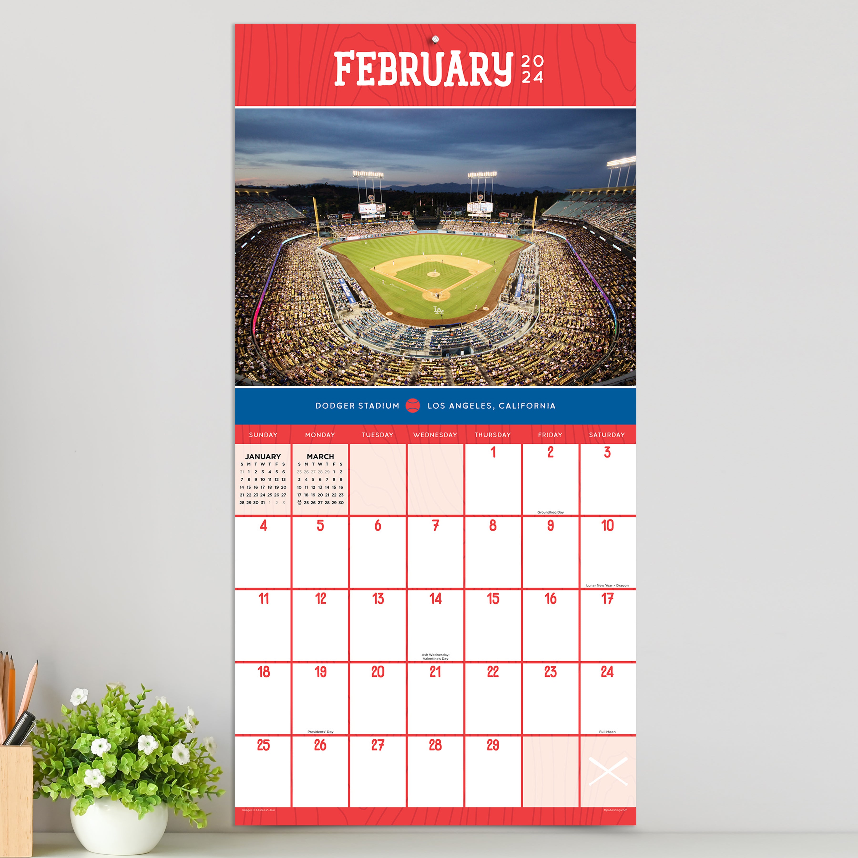 2024 Ballparks Wall Calendar-3