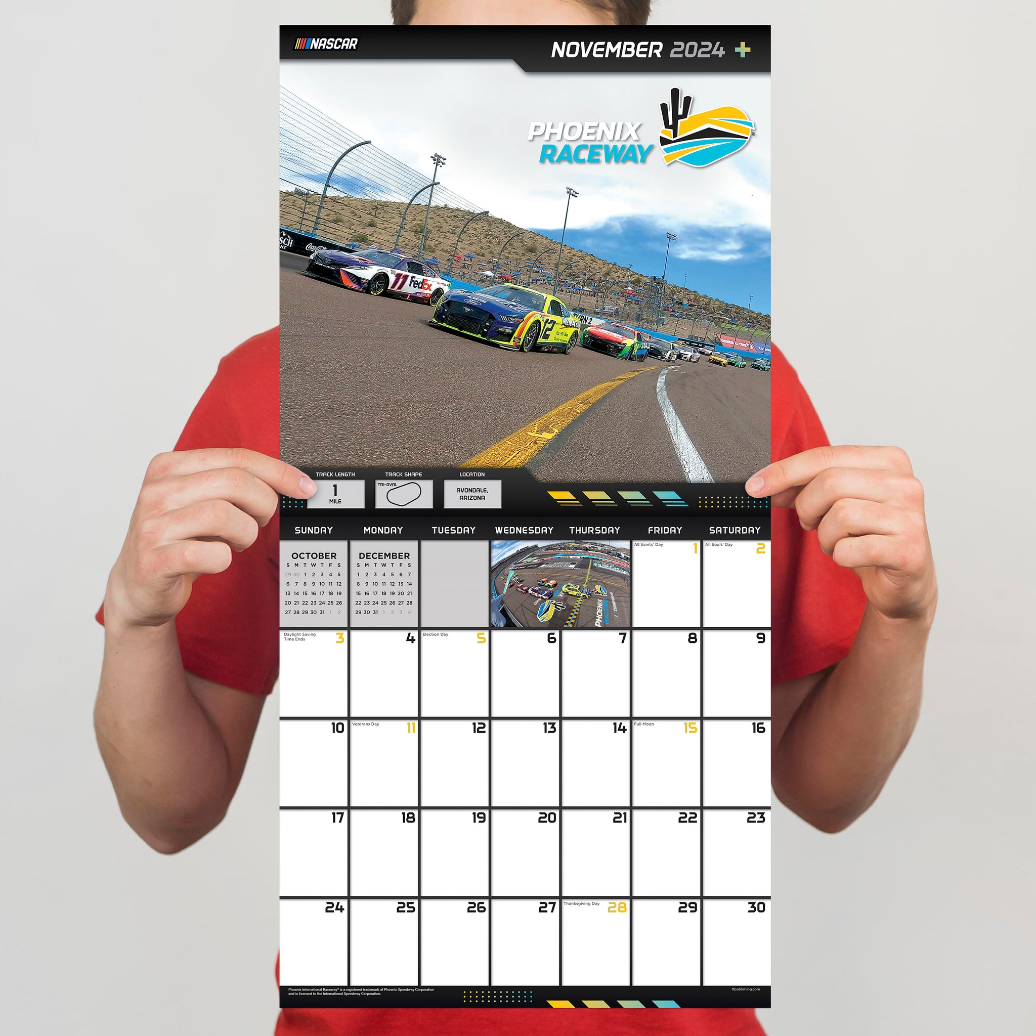 2024 Nascar Tracks Wall Calendar TF Publishing Calendars + Planners