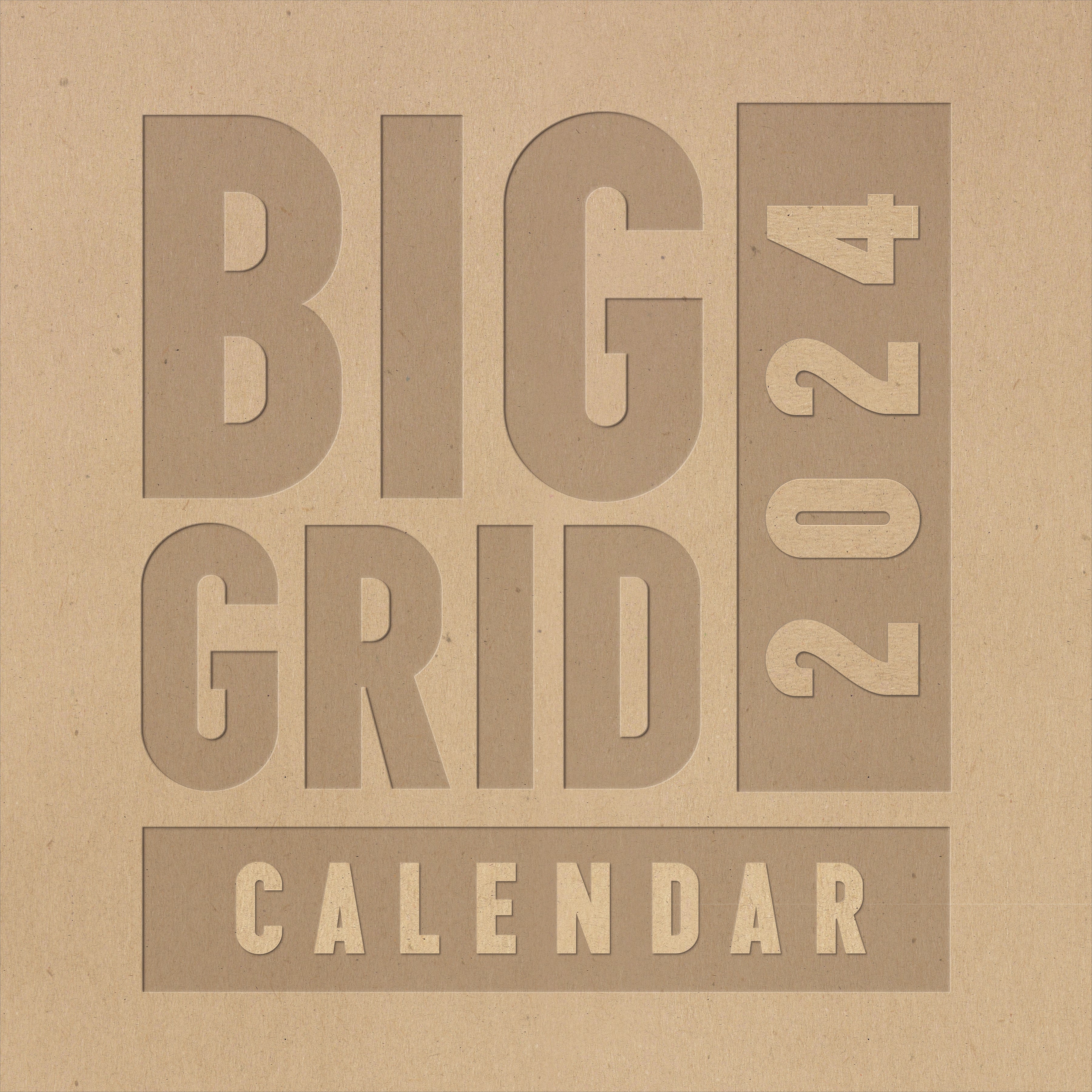 2024 Big Grid - Kraft Wall Calendar-1