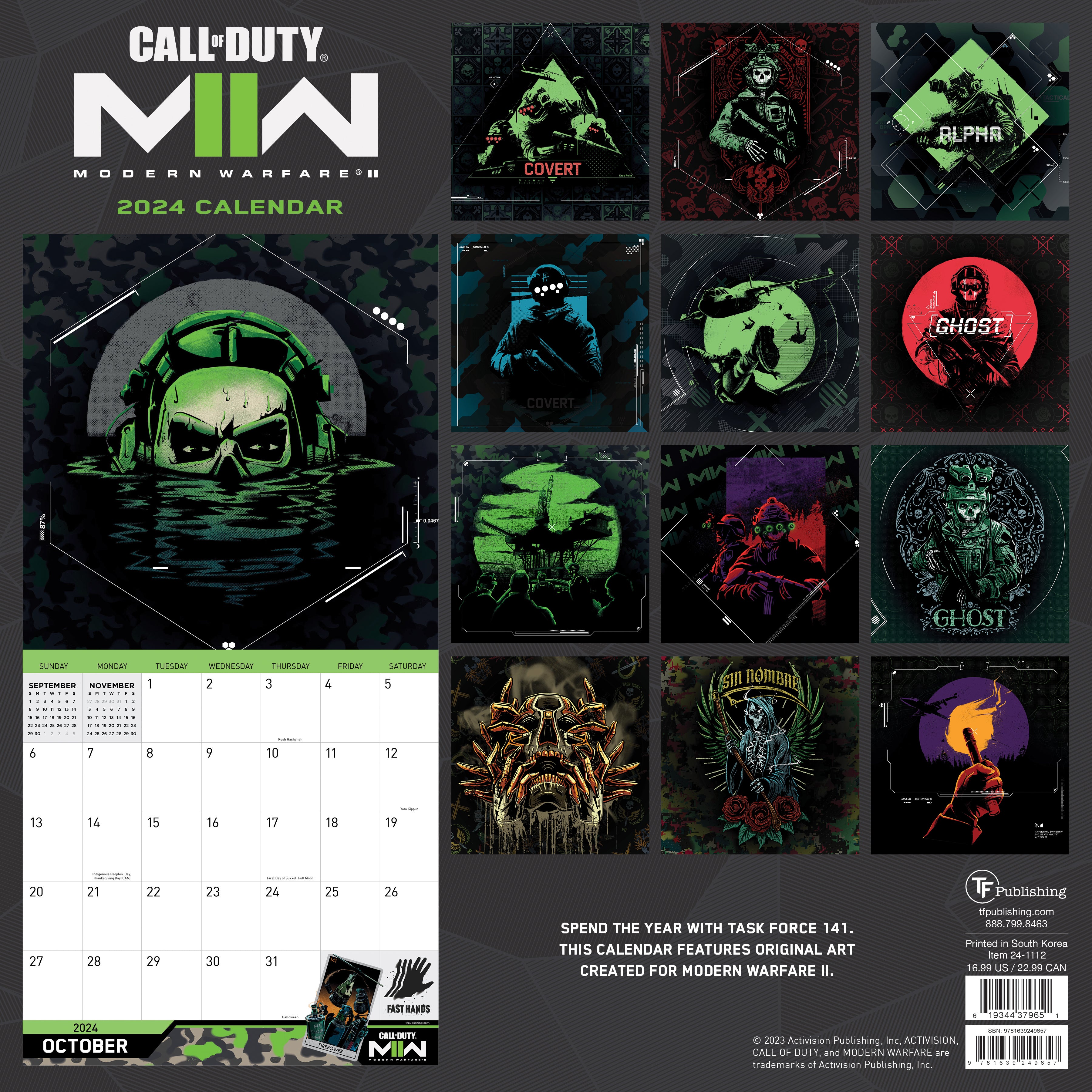 2024 Call of Duty Wall Calendar TF Publishing Calendars + Planners
