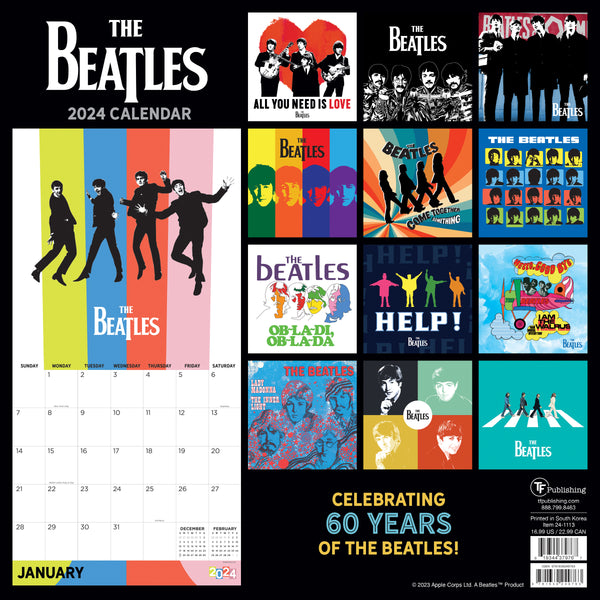 2024 The Beatles Wall Calendar TF Publishing Calendars + Planners
