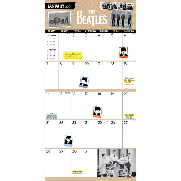 2024 The Beatles: A Day in the Life Wall Calendar