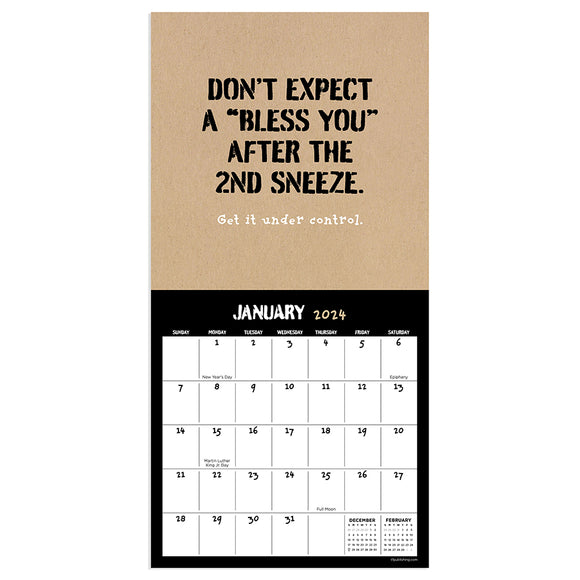 2024 AntiAffirmations & Sarcasm Mini Calendar TF Publishing