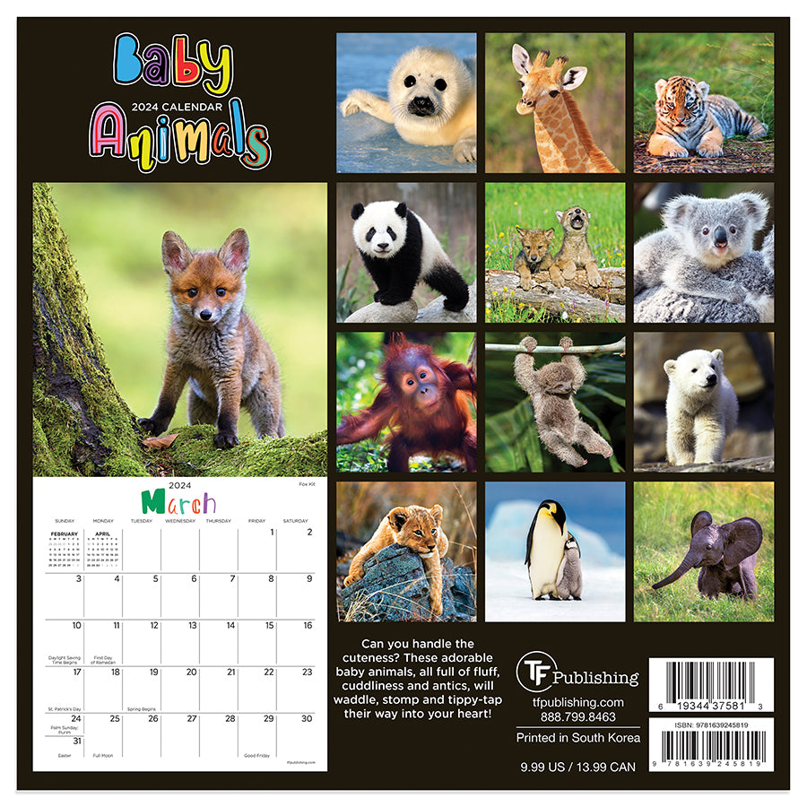 2024 Baby Animals Mini Calendar - 0