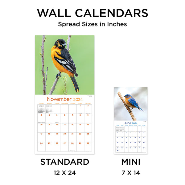 2024 Backyard Birds Mini Calendar
